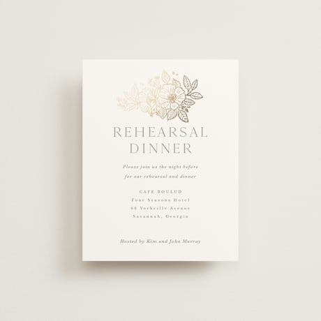 Foil-Pressed Rehearsal Dinner Cards