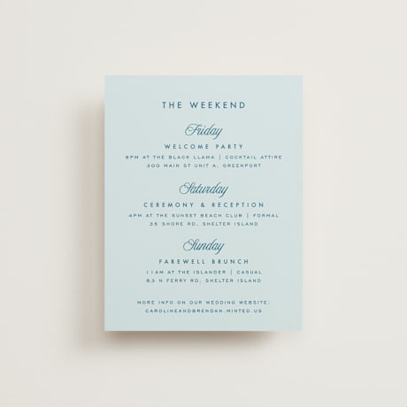Reception Cards