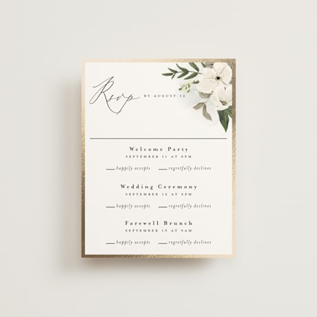 Foil-Pressed Multi-Event RSVP Cards