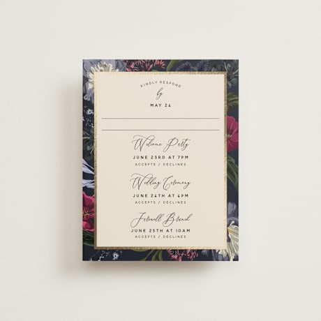 Foil-Pressed Multi-Event RSVP Cards