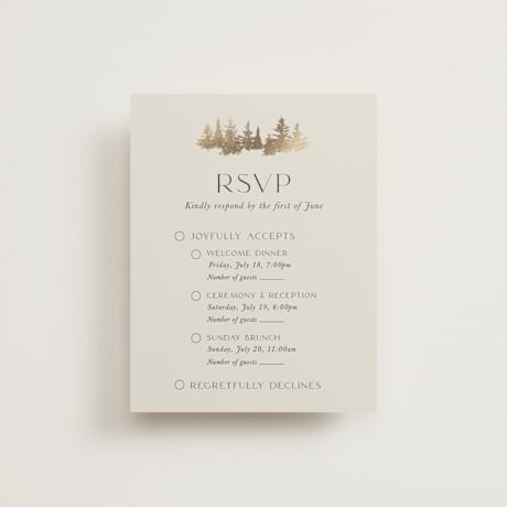 Foil-Pressed Multi-Event RSVP Cards