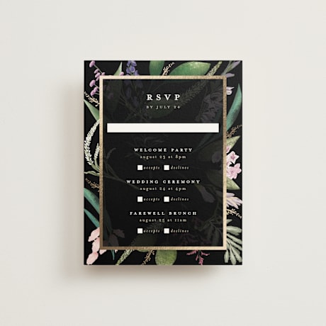 Foil-Pressed Multi-Event RSVP Cards