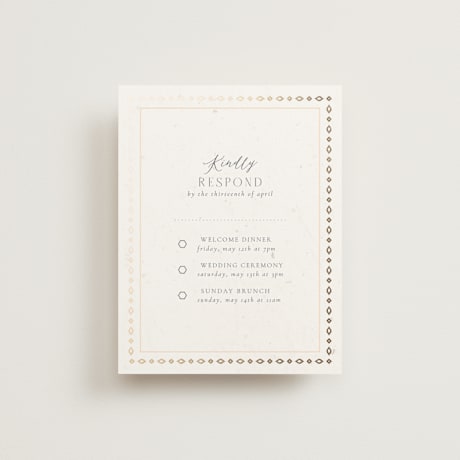 Foil-Pressed Multi-Event RSVP Cards