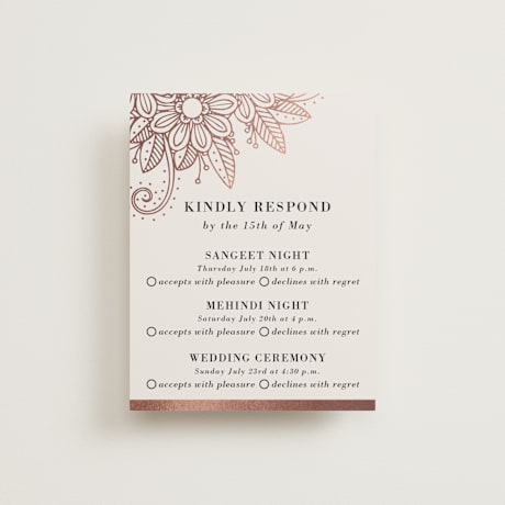 Foil-Pressed Multi-Event RSVP Cards