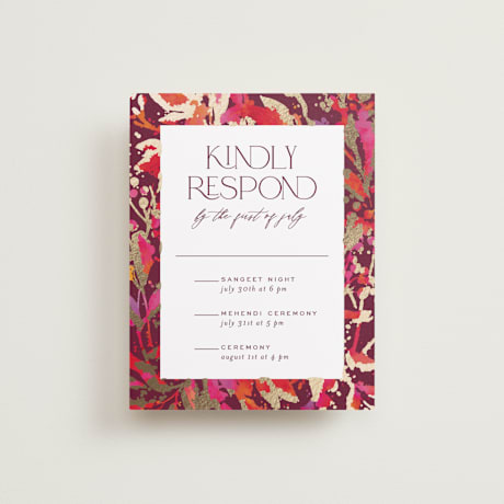 Foil-Pressed Multi-Event RSVP Cards