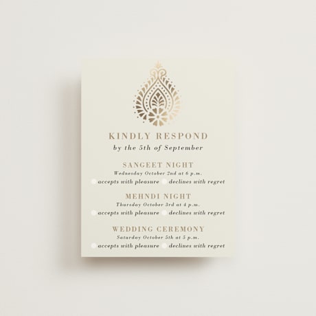 Foil-Pressed Multi-Event RSVP Cards