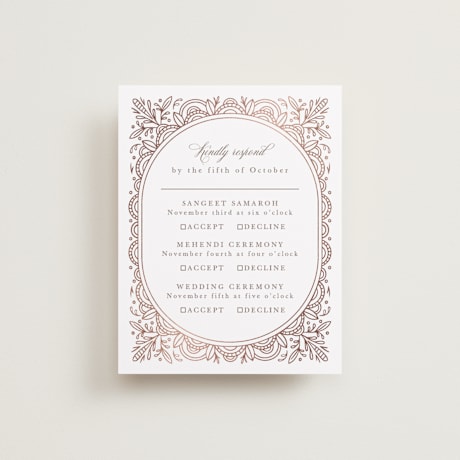 Foil-Pressed Multi-Event RSVP Cards