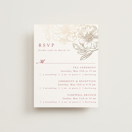 Foil-Pressed Multi-Event RSVP Cards