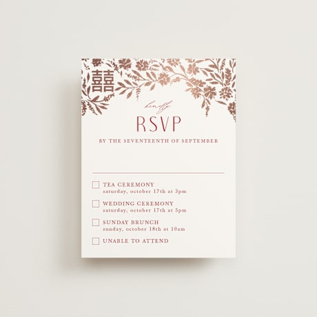 Foil-Pressed Multi-Event RSVP Cards