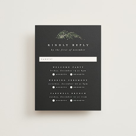 Foil-Pressed Multi-Event RSVP Cards