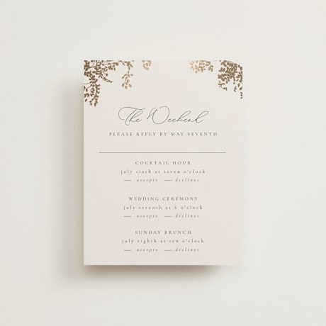 Foil-Pressed Multi-Event RSVP Cards