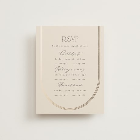 Foil-Pressed Multi-Event RSVP Cards