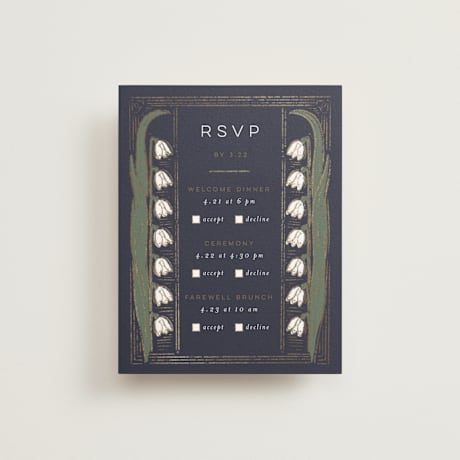 Foil-Pressed Multi-Event RSVP Cards