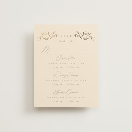 Foil-Pressed Multi-Event RSVP Cards