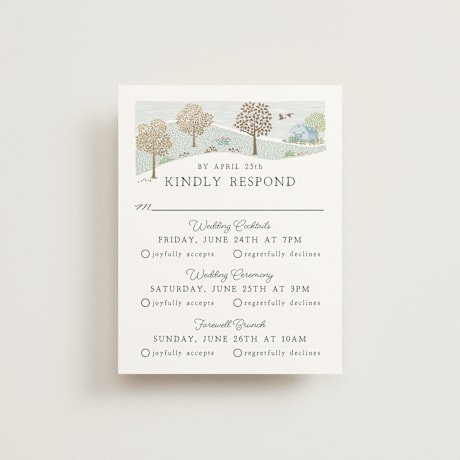 Foil-Pressed Multi-Event RSVP Cards