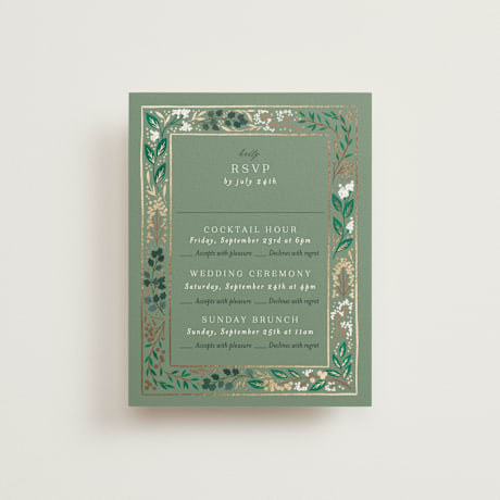 Foil-Pressed Multi-Event RSVP Cards