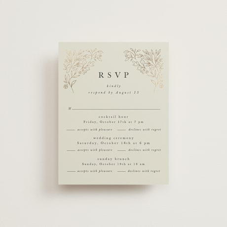 Foil-Pressed Multi-Event RSVP Cards