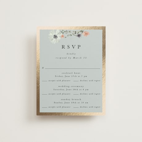 Foil-Pressed Multi-Event RSVP Cards