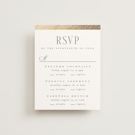 Foil-Pressed Multi-Event RSVP Cards