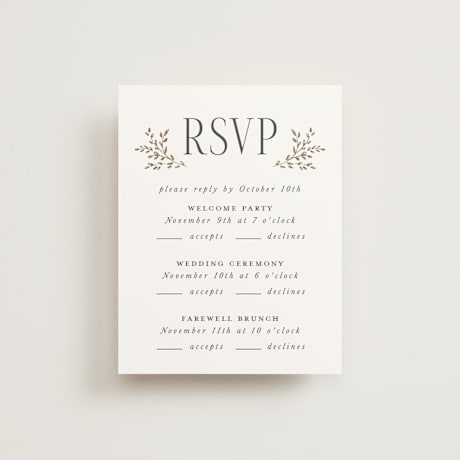 Foil-Pressed Multi-Event RSVP Cards