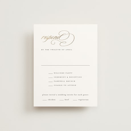 Foil-Pressed Multi-Event RSVP Cards