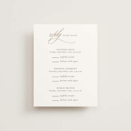 Foil-Pressed Multi-Event RSVP Cards