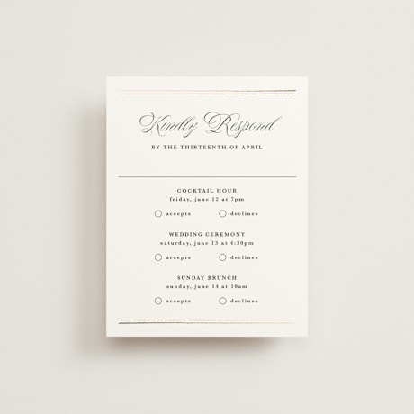 Foil-Pressed Multi-Event RSVP Cards