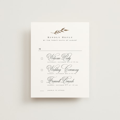 Foil-Pressed Multi-Event RSVP Cards