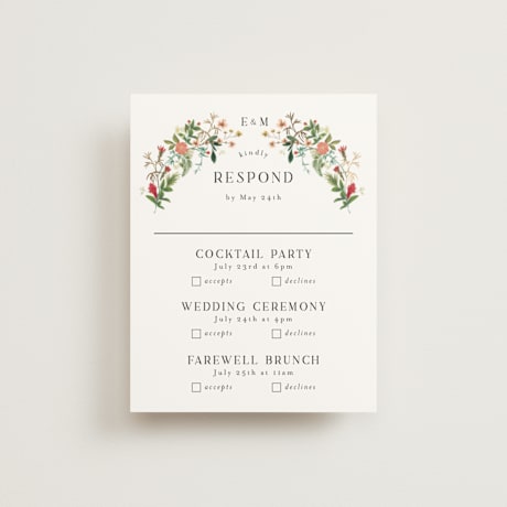 Foil-Pressed Multi-Event RSVP Cards