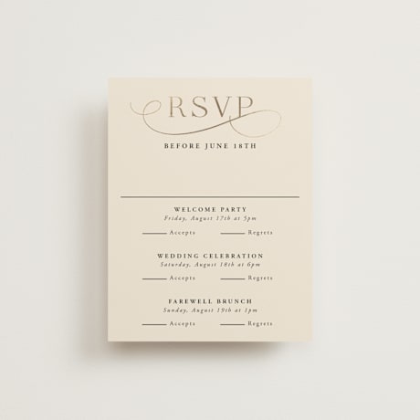 Foil-Pressed Multi-Event RSVP Cards