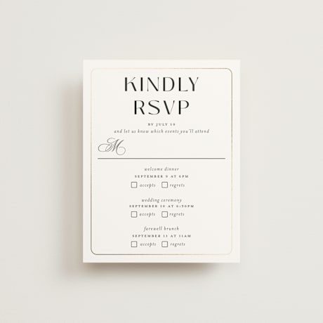 Foil-Pressed Multi-Event RSVP Cards
