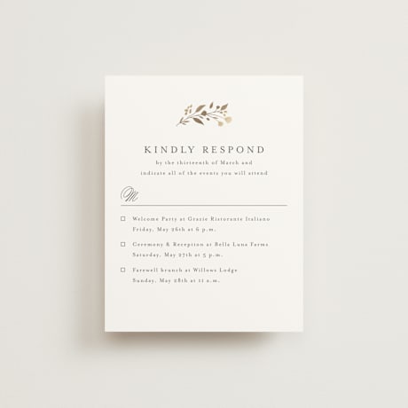 Foil-Pressed Multi-Event RSVP Cards