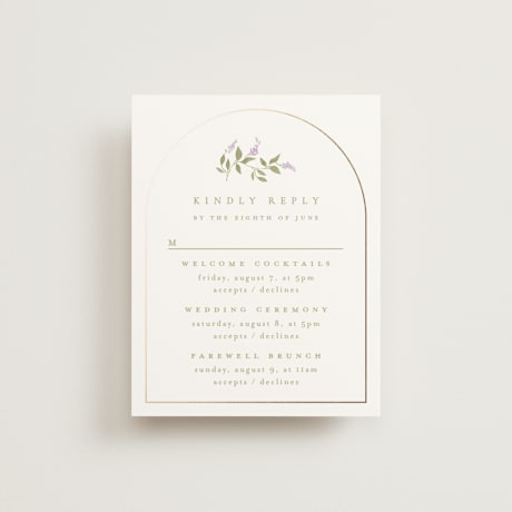Foil-Pressed Multi-Event RSVP Cards