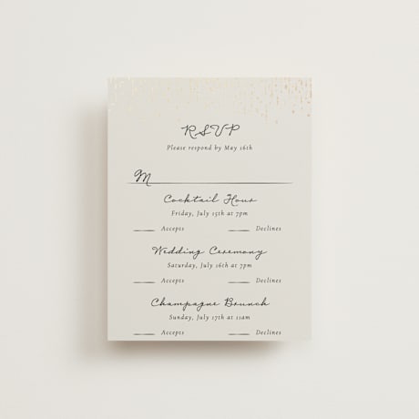 Foil-Pressed Multi-Event RSVP Cards