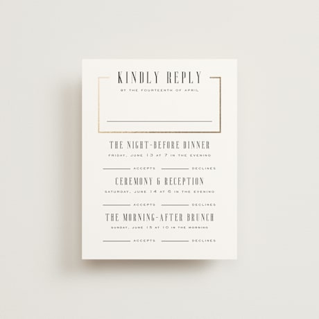 Foil-Pressed Multi-Event RSVP Cards