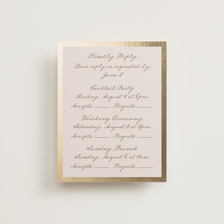 Foil-Pressed Multi-Event RSVP Cards