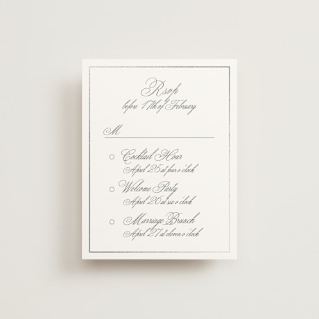 Foil-Pressed Multi-Event RSVP Cards