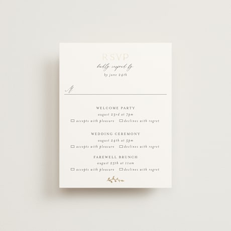 Foil-Pressed Multi-Event RSVP Cards