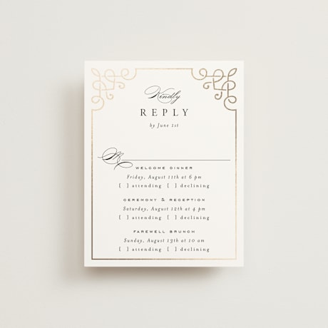 Foil-Pressed Multi-Event RSVP Cards