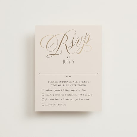 Foil-Pressed Multi-Event RSVP Cards