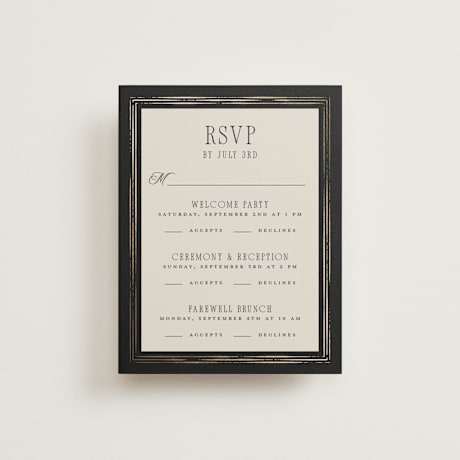 Foil-Pressed Multi-Event RSVP Cards