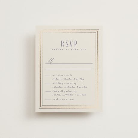 Foil-Pressed Multi-Event RSVP Cards
