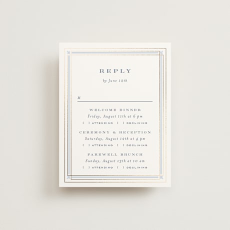 Foil-Pressed Multi-Event RSVP Cards