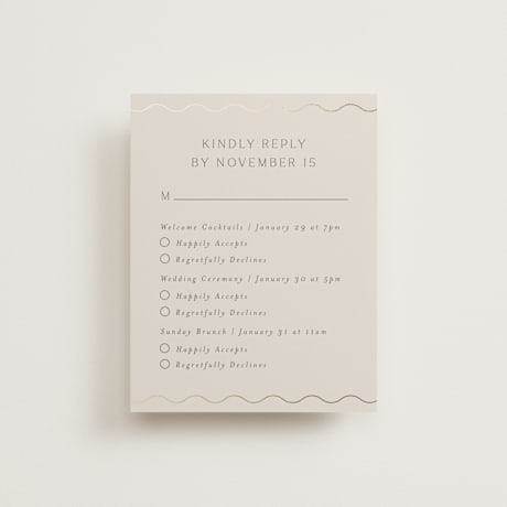 Foil-Pressed Multi-Event RSVP Cards