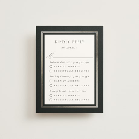 Foil-Pressed Multi-Event RSVP Cards