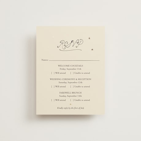 Foil-Pressed Multi-Event RSVP Cards