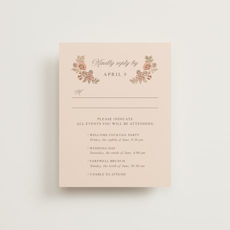 Foil-Pressed Multi-Event RSVP Cards