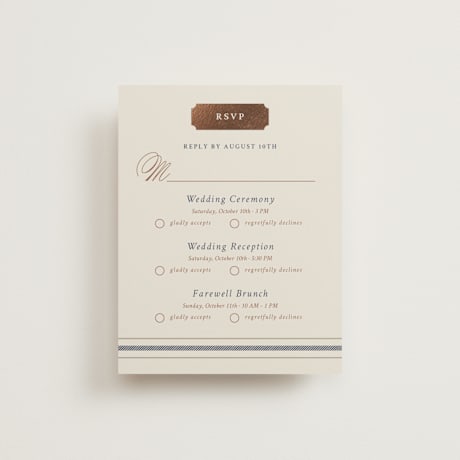 Foil-Pressed Multi-Event RSVP Cards