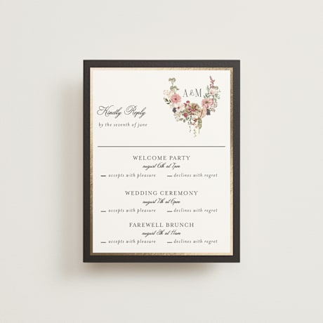 Foil-Pressed Multi-Event RSVP Cards