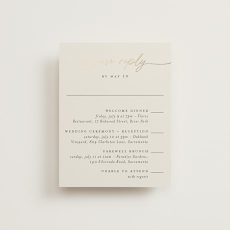 Foil-Pressed Multi-Event RSVP Cards